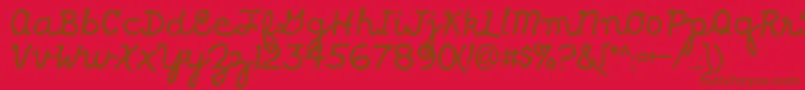 Шрифт Shragscript – коричневые шрифты на красном фоне