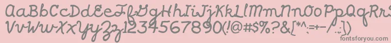 Shragscript Font – Gray Fonts on Pink Background