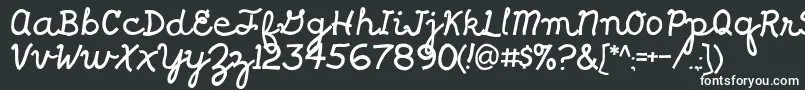 Czcionka Shragscript – białe czcionki