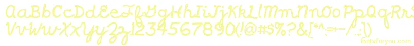 Shragscript-fontti – keltaiset fontit