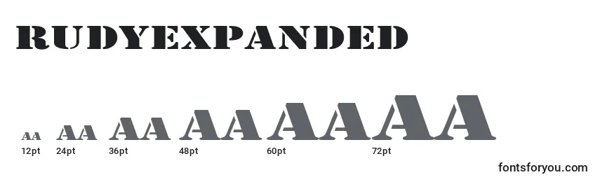 RudyExpanded Font Sizes