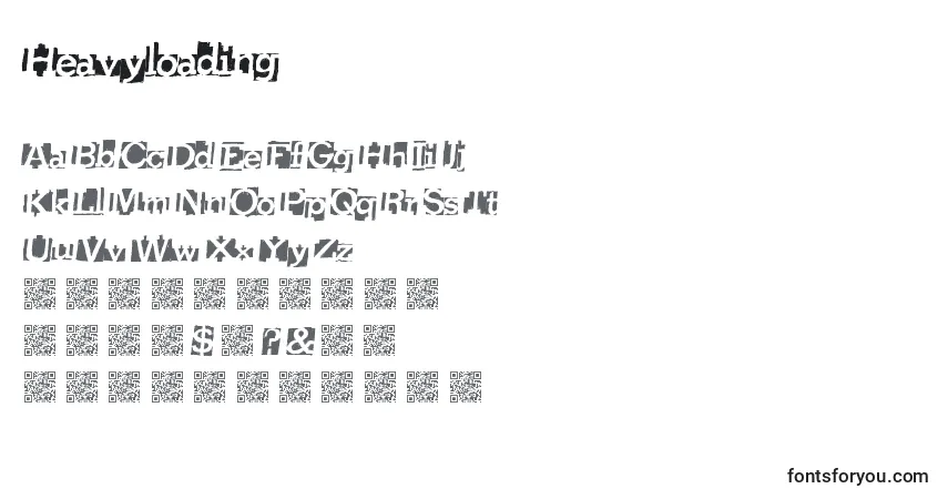 Schriftart Heavyloading – Alphabet, Zahlen, spezielle Symbole