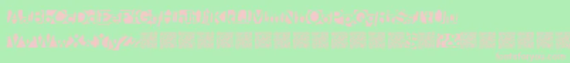 Heavyloading Font – Pink Fonts on Green Background