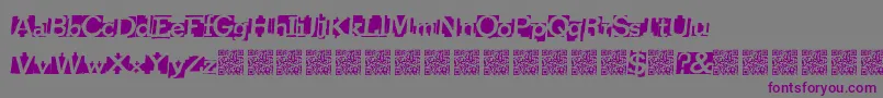 Heavyloading-fontti – violetit fontit harmaalla taustalla