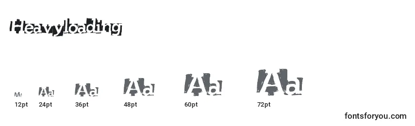 Größen der Schriftart Heavyloading