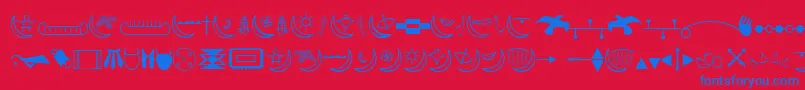 Americanindian Font – Blue Fonts on Red Background