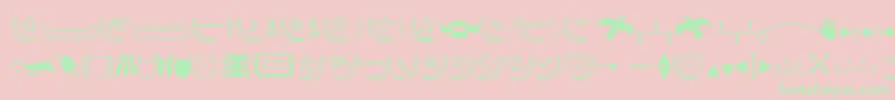 Americanindian Font – Green Fonts on Pink Background