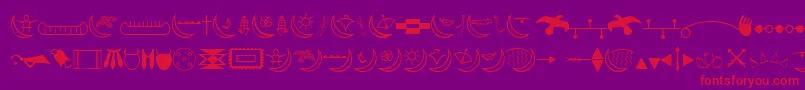 Americanindian Font – Red Fonts on Purple Background