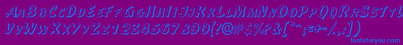 Laplayaoutlinescapsssk Font – Blue Fonts on Purple Background