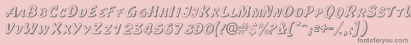 Laplayaoutlinescapsssk Font – Gray Fonts on Pink Background