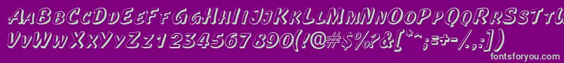 Laplayaoutlinescapsssk Font – Green Fonts on Purple Background