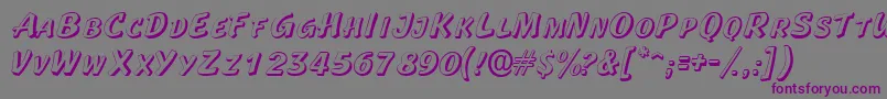 Laplayaoutlinescapsssk Font – Purple Fonts on Gray Background