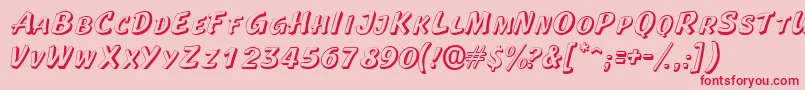 Laplayaoutlinescapsssk Font – Red Fonts on Pink Background