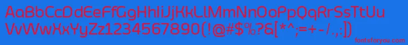 SmoolthanMedium Font – Red Fonts on Blue Background