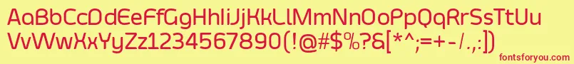 SmoolthanMedium Font – Red Fonts on Yellow Background