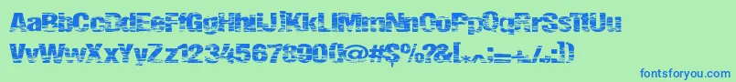 Шрифт Summerfestival – синие шрифты на зелёном фоне