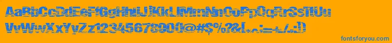 Summerfestival Font – Blue Fonts on Orange Background