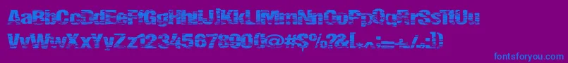 Шрифт Summerfestival – синие шрифты на фиолетовом фоне