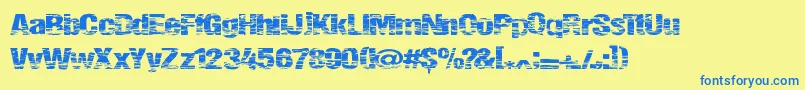 Summerfestival Font – Blue Fonts on Yellow Background