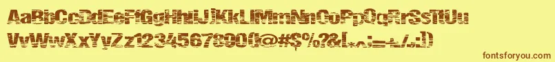 Summerfestival Font – Brown Fonts on Yellow Background
