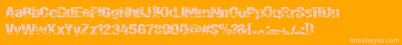 Summerfestival-Schriftart – Rosa Schriften auf orangefarbenem Hintergrund
