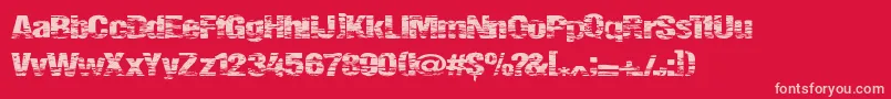 Summerfestival Font – Pink Fonts on Red Background