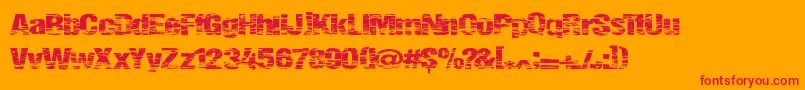 フォントSummerfestival – オレンジの背景に赤い文字