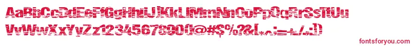 Police Summerfestival – polices rouges sur fond blanc