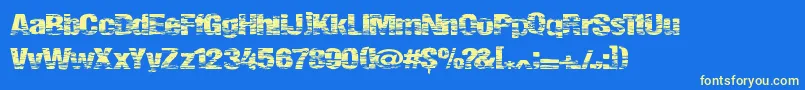 Summerfestival Font – Yellow Fonts on Blue Background