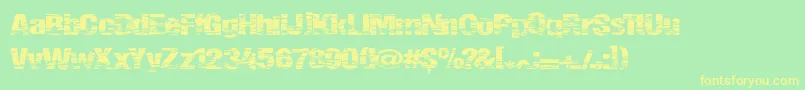 Summerfestival Font – Yellow Fonts on Green Background