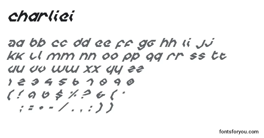 Шрифт Charliei – алфавит, цифры, специальные символы