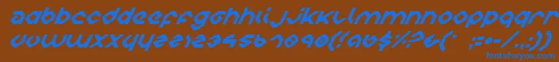 Шрифт Charliei – синие шрифты на коричневом фоне