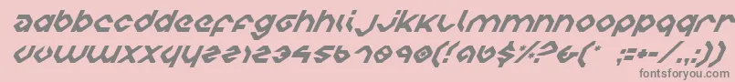 フォントCharliei – ピンクの背景に灰色の文字