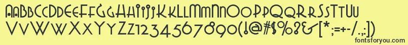 Gradogradoonf Font – Black Fonts on Yellow Background