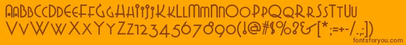 Gradogradoonf Font – Brown Fonts on Orange Background