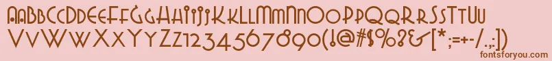 Gradogradoonf Font – Brown Fonts on Pink Background