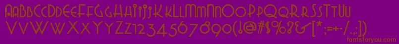 Gradogradoonf Font – Brown Fonts on Purple Background