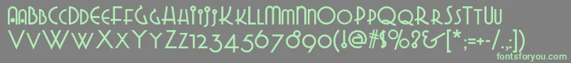 Gradogradoonf Font – Green Fonts on Gray Background