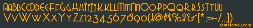 Gradogradoonf Font – Orange Fonts on Black Background