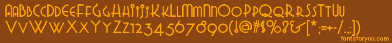 Gradogradoonf Font – Orange Fonts on Brown Background