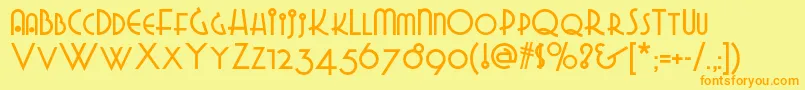 Gradogradoonf Font – Orange Fonts on Yellow Background