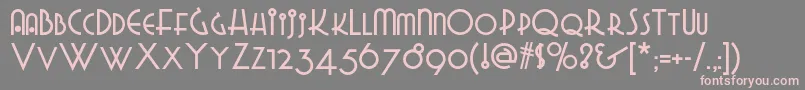 Gradogradoonf Font – Pink Fonts on Gray Background