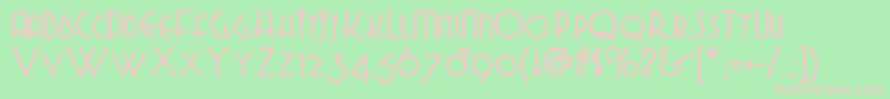 Gradogradoonf Font – Pink Fonts on Green Background