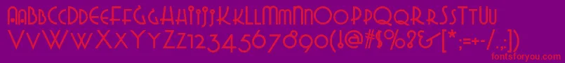 Gradogradoonf Font – Red Fonts on Purple Background