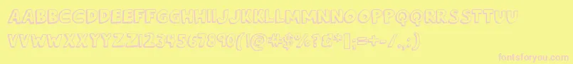 FrenchFries Font – Pink Fonts on Yellow Background