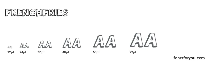 FrenchFries Font Sizes