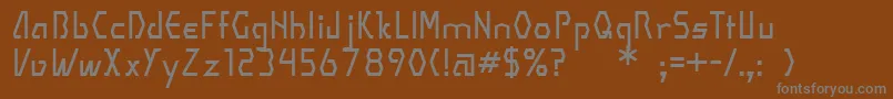 フォントDarthGonzo – 茶色の背景に灰色の文字