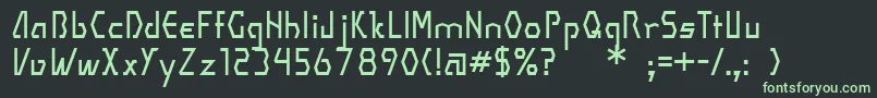 Fonte DarthGonzo – fontes verdes em um fundo preto