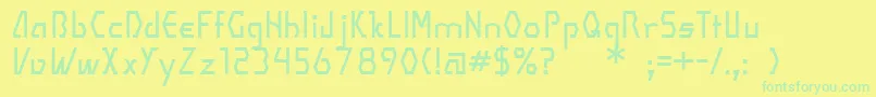 Police DarthGonzo – polices vertes sur fond jaune