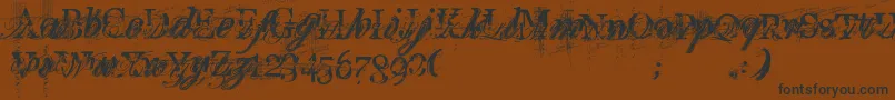 TurboRipped Font – Black Fonts on Brown Background